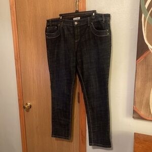 Z. Cavaricci Size 22 Dark Wash High-Rise Slim Leg Jeans w/31" Inseam - EUC